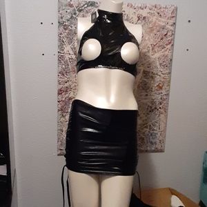 Latex, BUNDLE-faux leather lingerie & accessories